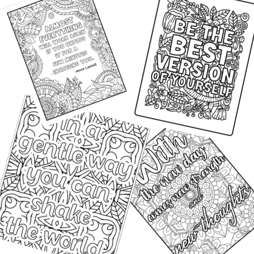 Motivational Colouring Pages