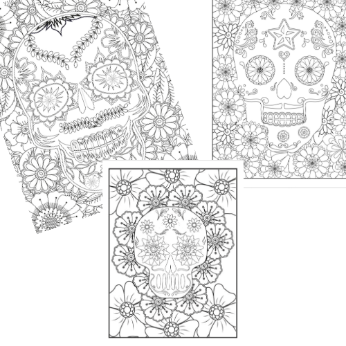 Sugar Skull Colouring Packs