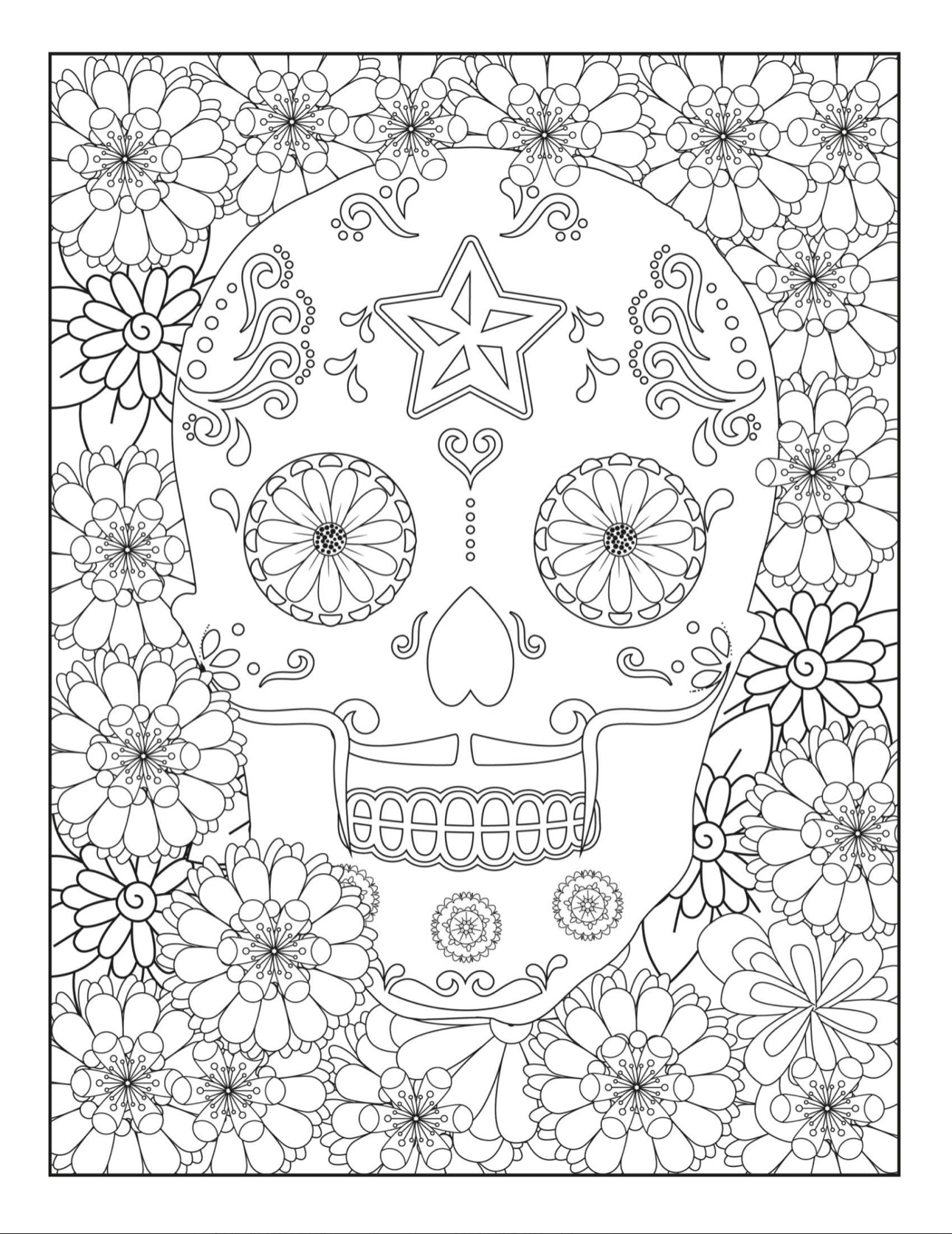 Sugar Skull Coloring Pages