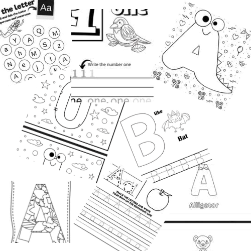 Alphabet & Number  Activity Pages