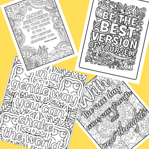 Motivational Colouring Pages